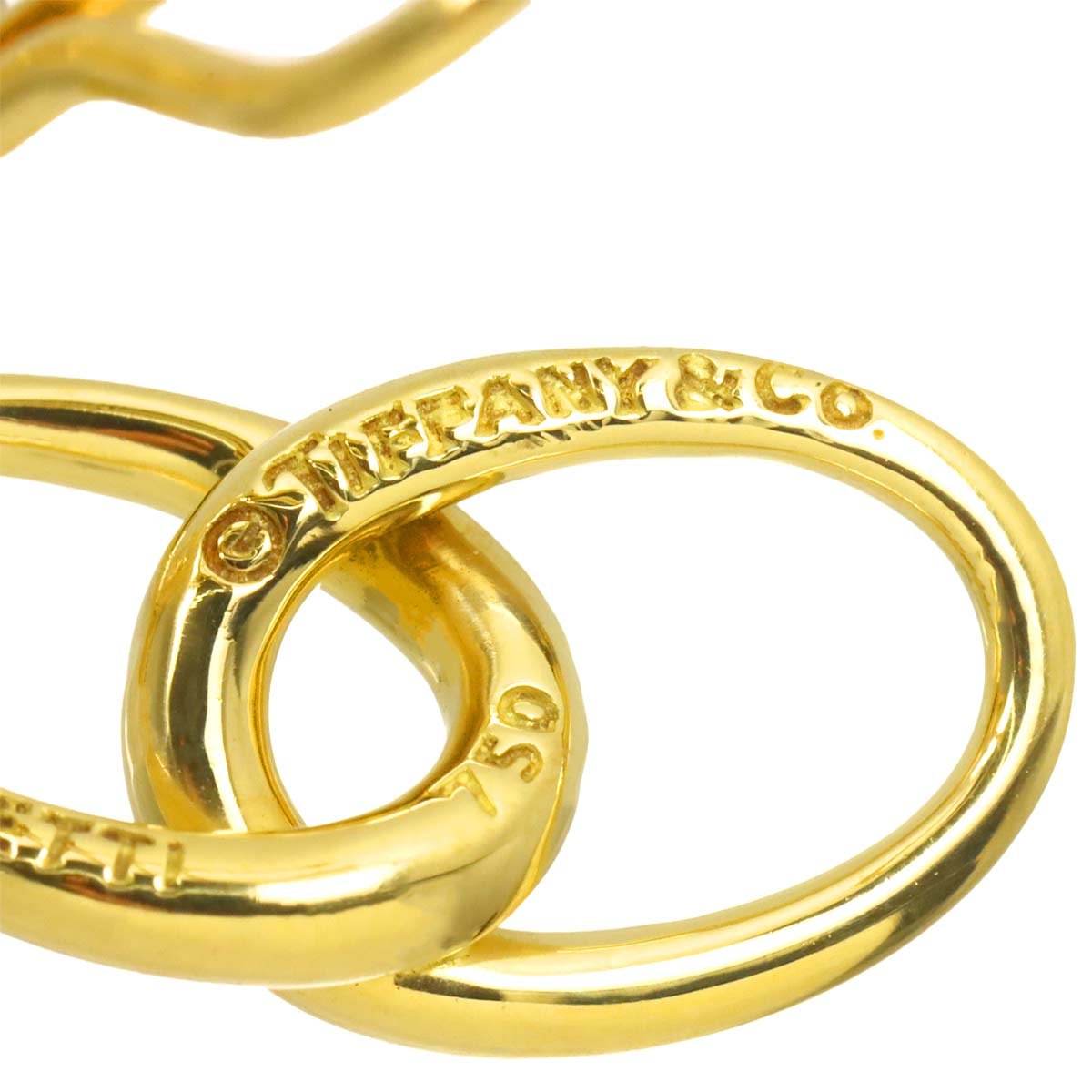 Double loop Earrings Clip on 18K Yellow Gold 750