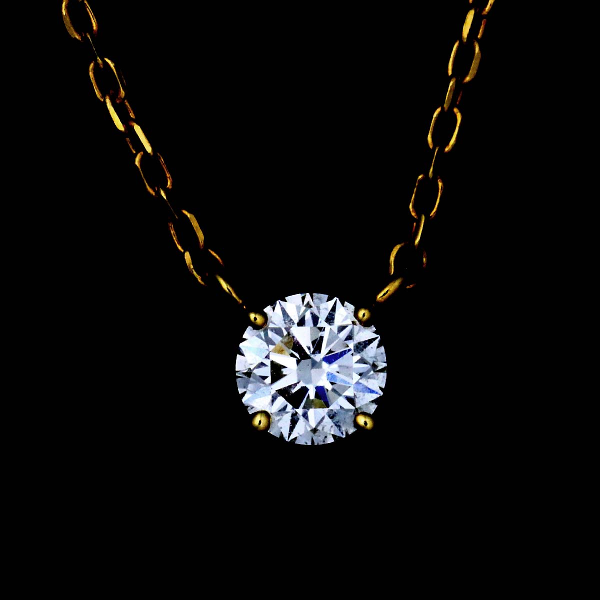 Diamond 0.13ct Necklace 18K Yellow Gold 750