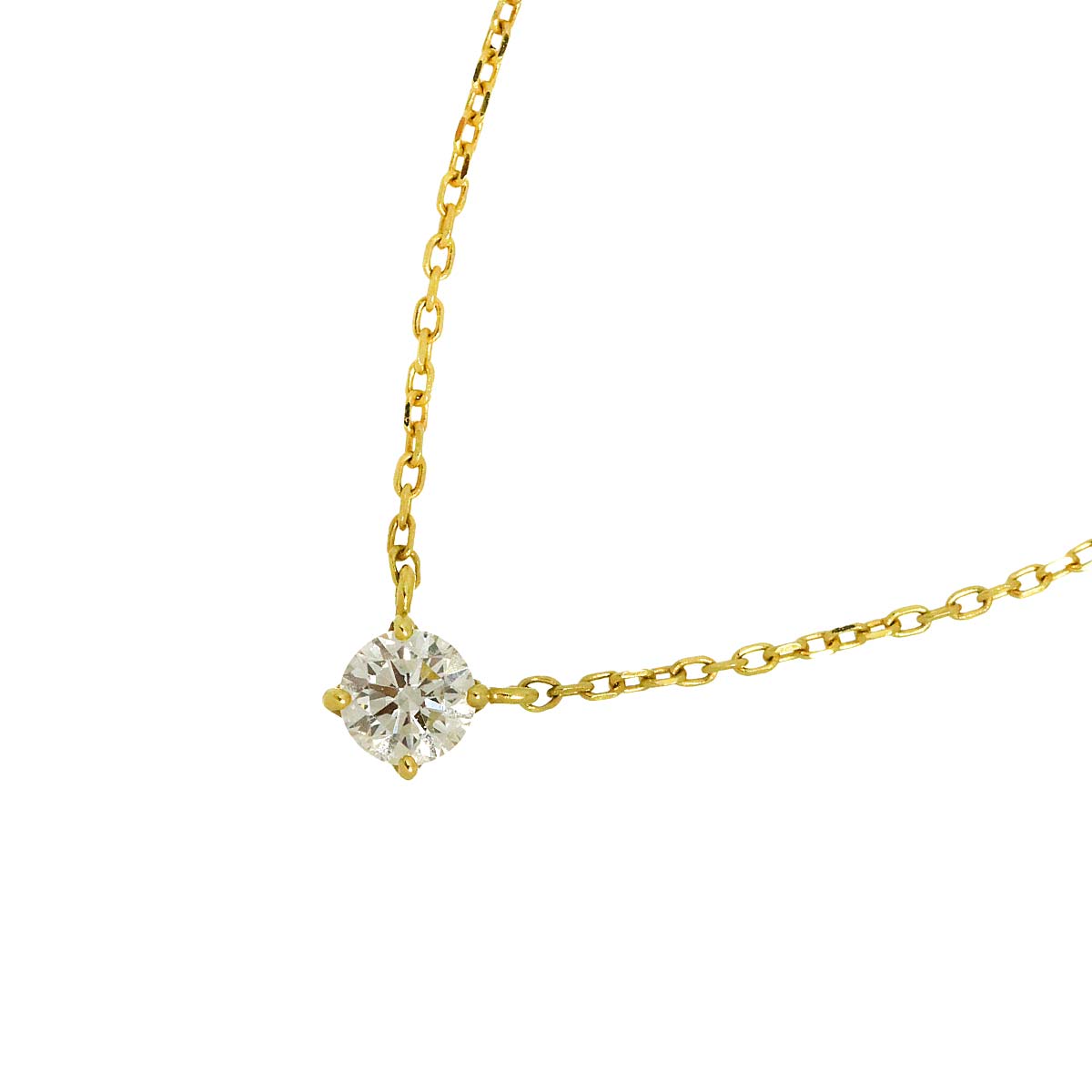 Diamond 0.13ct Necklace 18K Yellow Gold 750