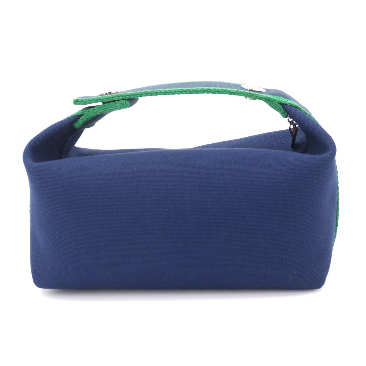 Bride a Brac PM Hand Bag Toile H Blue Marine Green Pouch
