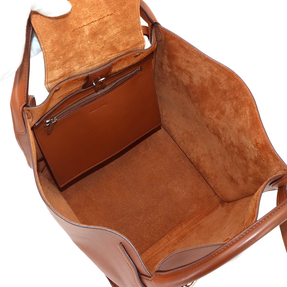 Big Bag Small With Longstrap Hand Shoulder Bag Leather Brown