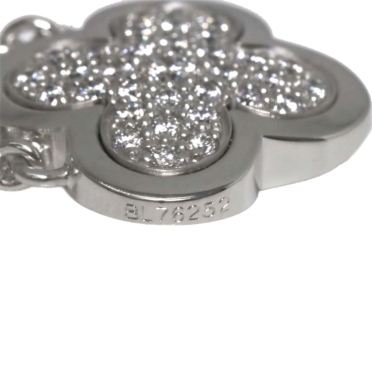 Pure Alhambra Diamond Necklace 18K White Gold 750