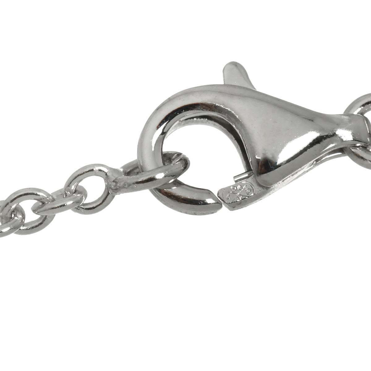Pure Alhambra Diamond Necklace 18K White Gold 750