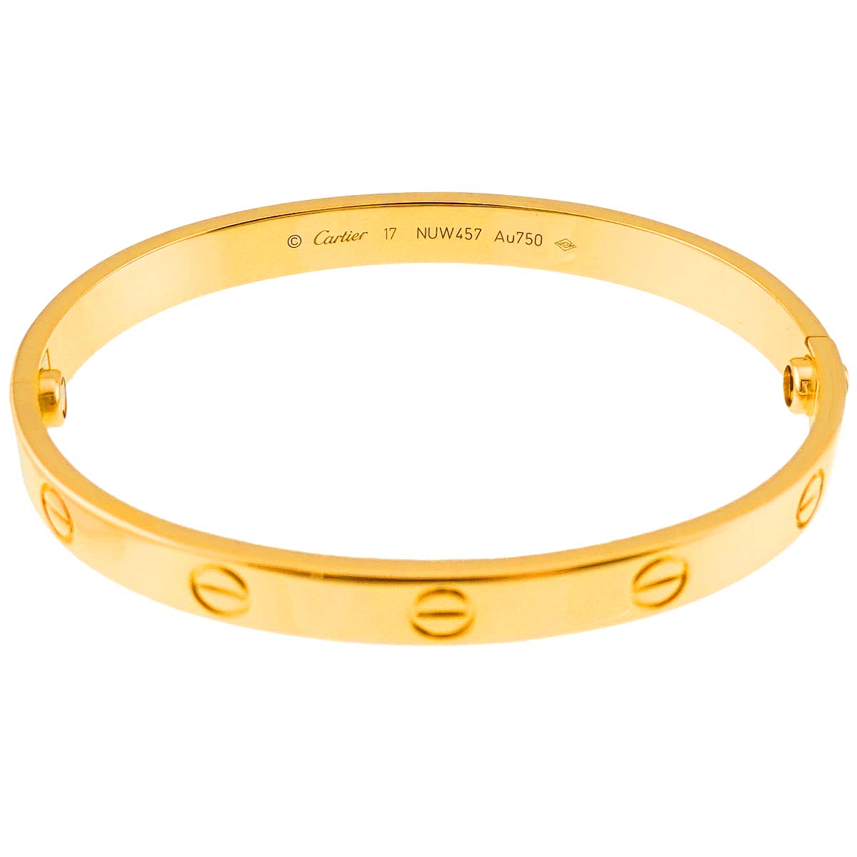 Love Bracelet Bangle 18K YG 750 Size17