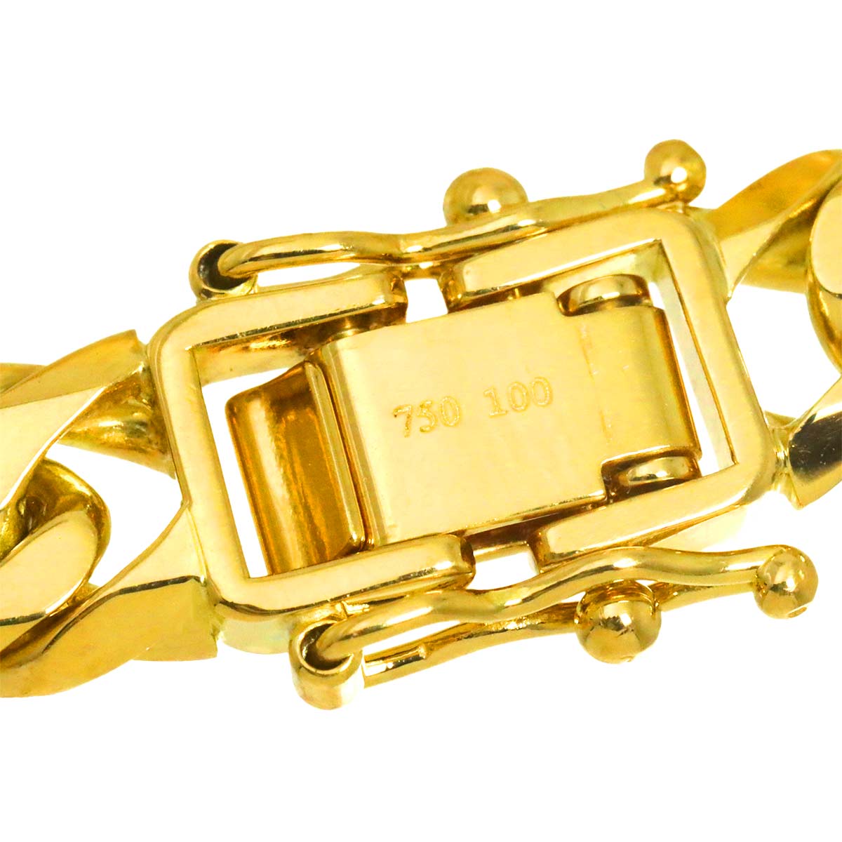 MIAMI LINK CHAIN Diamond 1.00ct Bracelet 18K Yellow Gold 750
