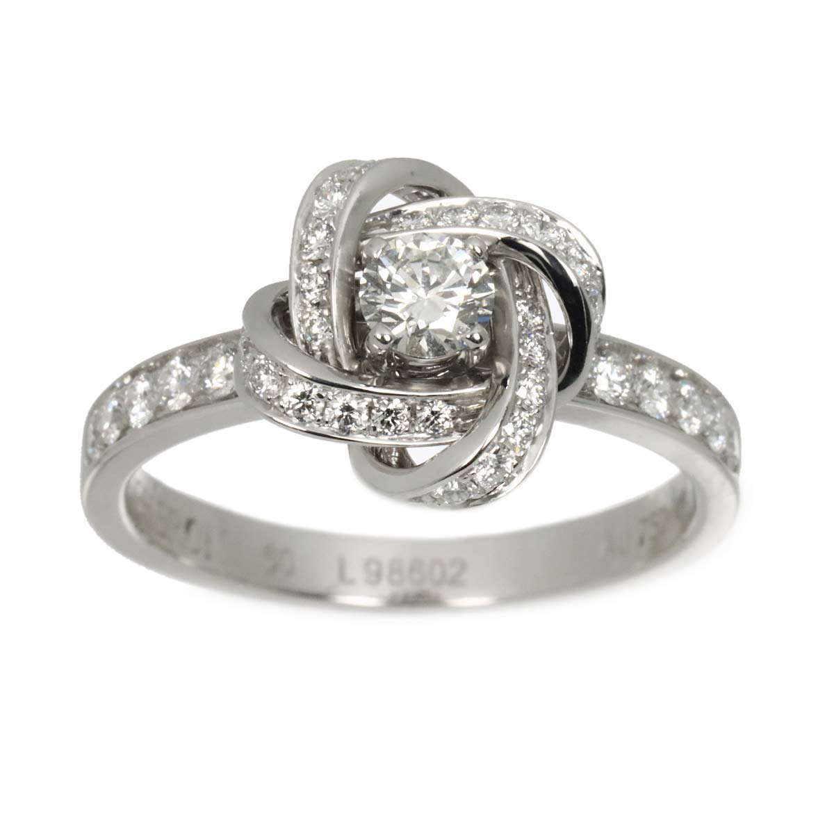 PIVOINE Diamond 0.30ct F/VVS1/3EX Ring 18K WG Size60 9(US)