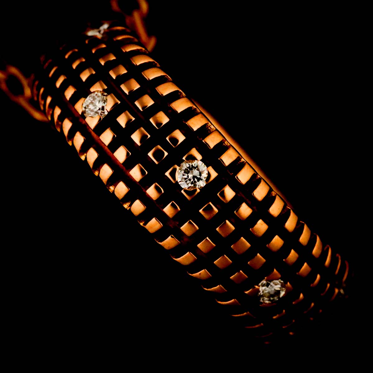 METROPOLITAN DREAM Cross Diamond Necklace 18K PG 750