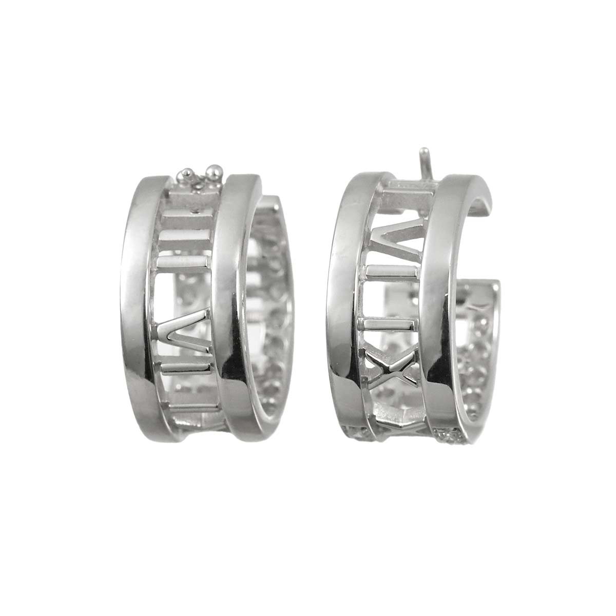 Atlas Diamond Earrings Pierced 18K White Gold 750