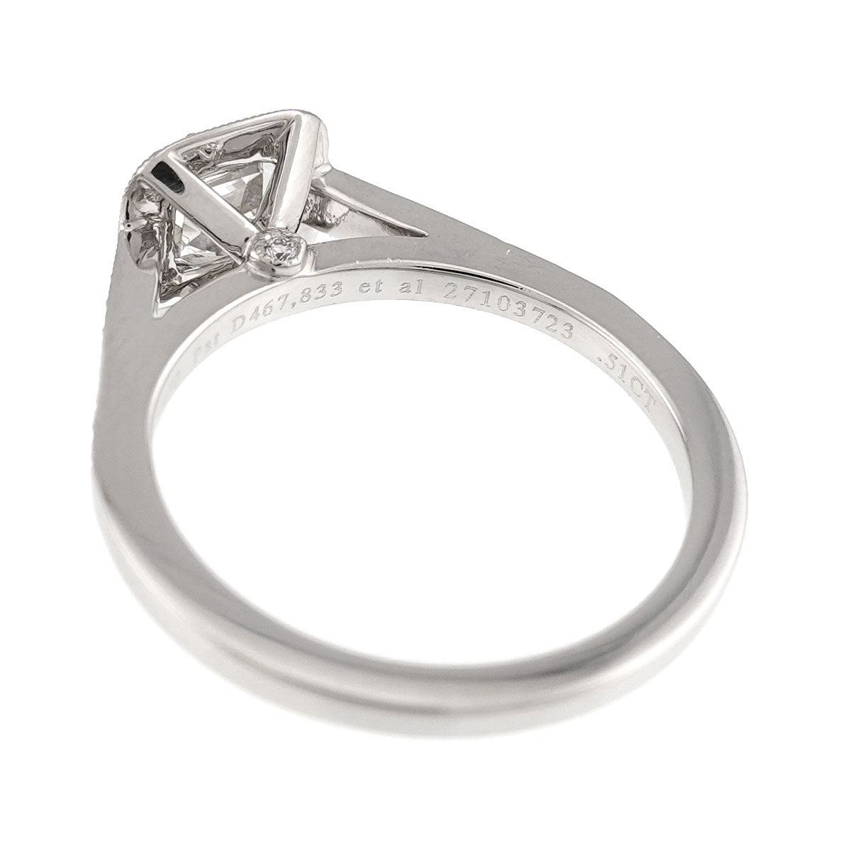 Diamond 0.51ct H/VS1 Ring Pt Platinum Size5.25-5.5(US)