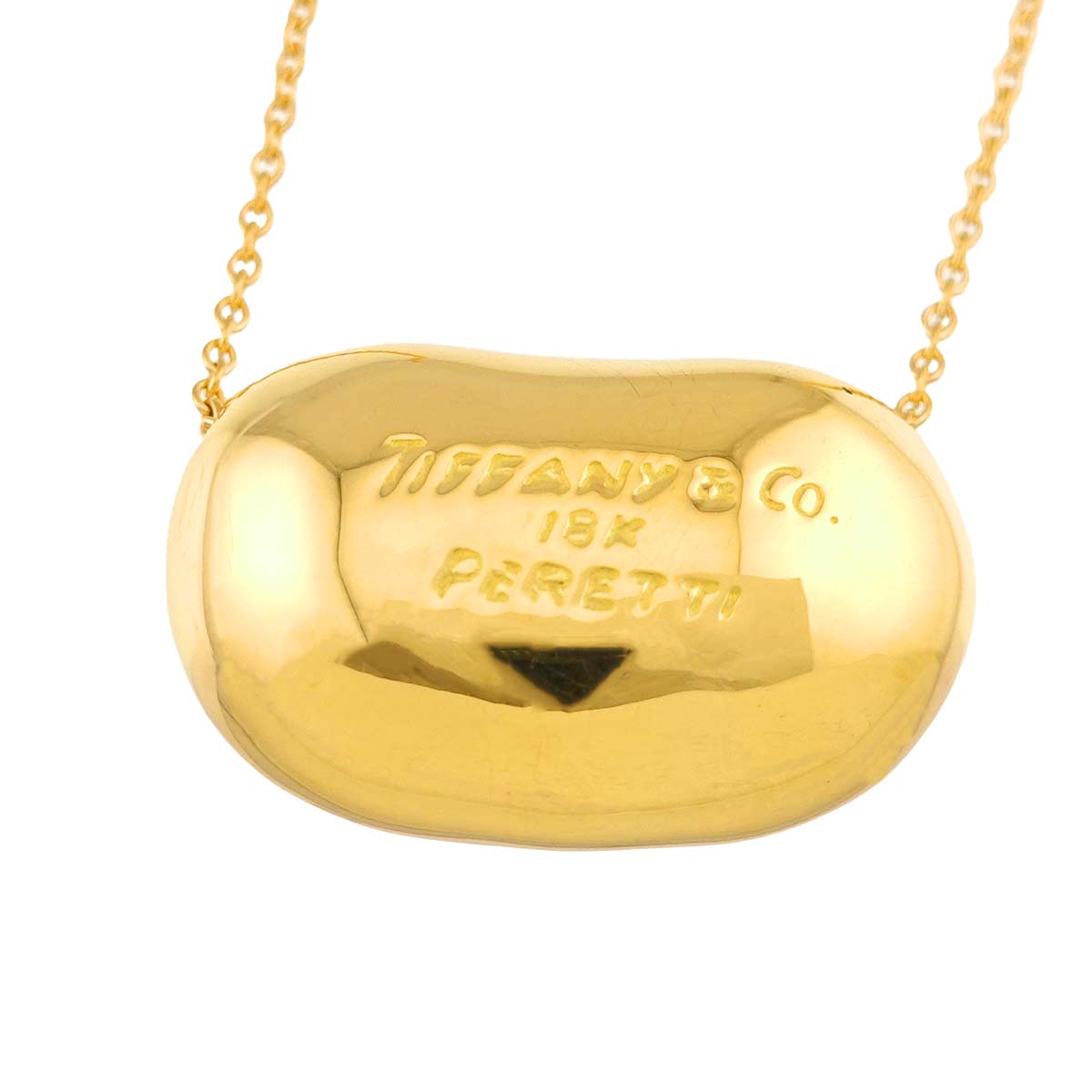 Bean Necklace 18K Yellow Gold 750