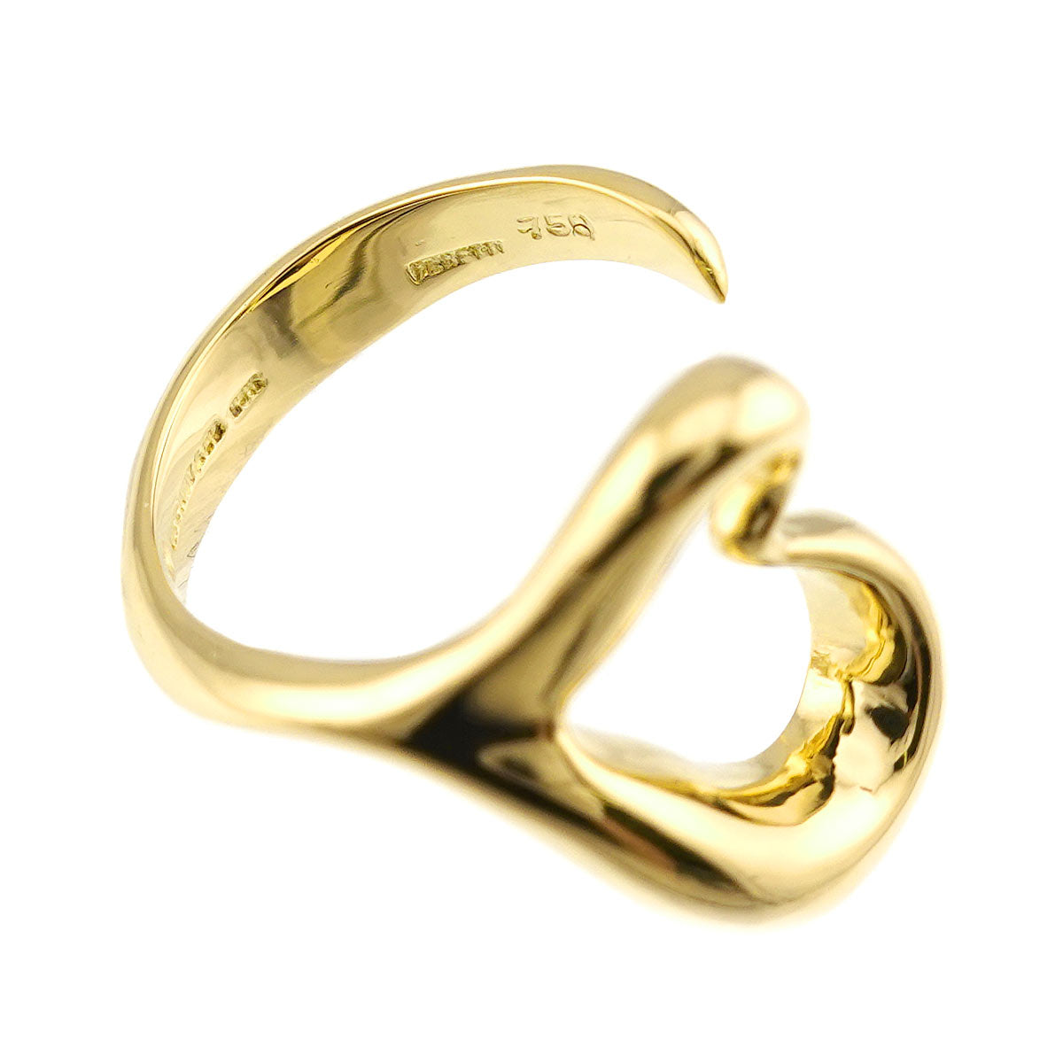 Open Heart Ring 18K YG 750 Size6.25-6.5(US)