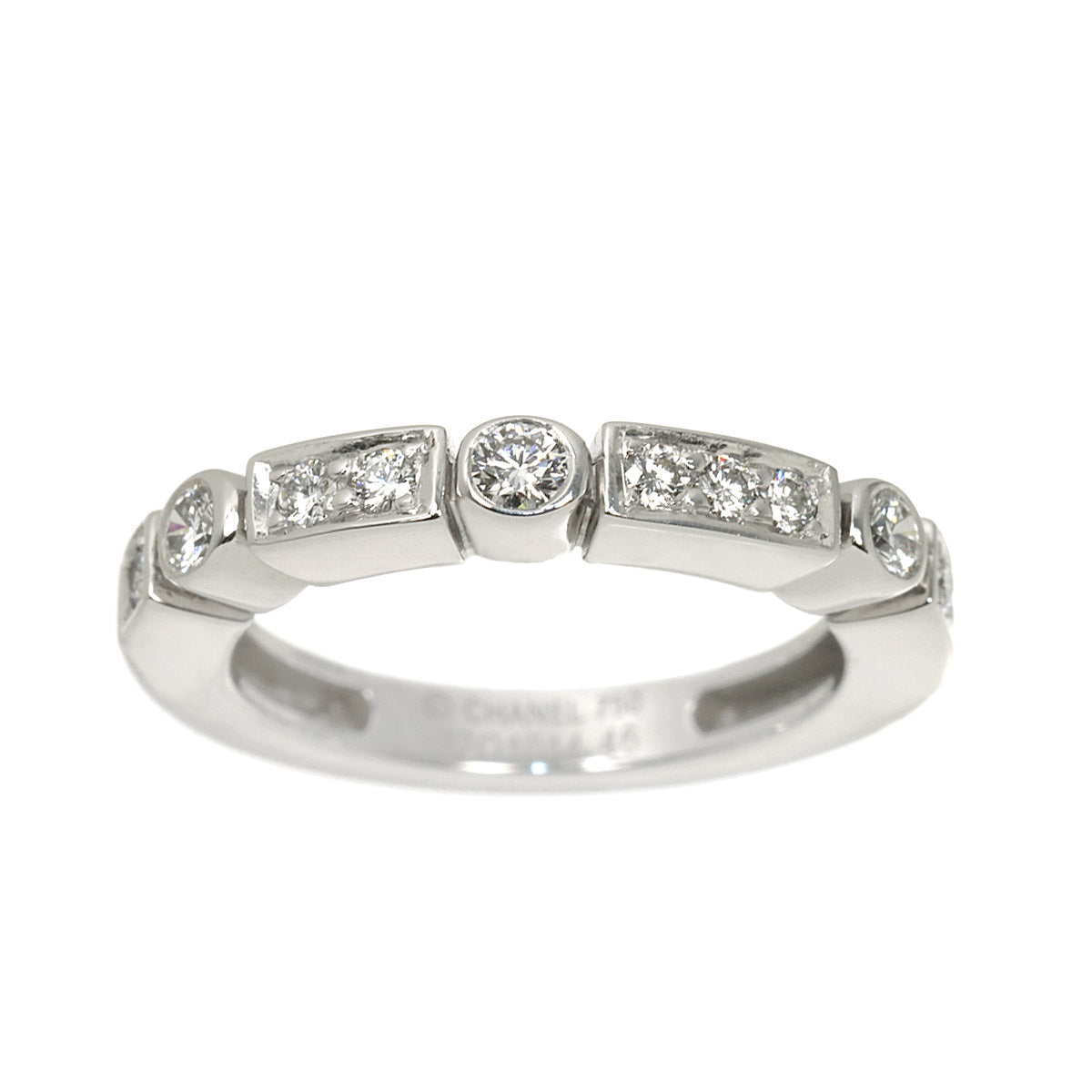 Diamond Ring 18K WG 750 size46 3.75(US)