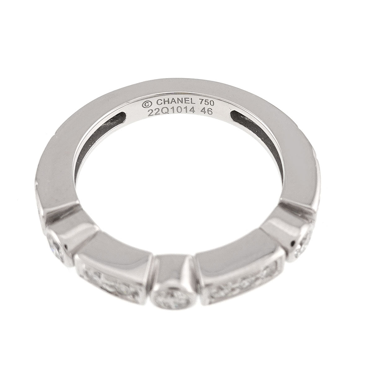 Diamond Ring 18K WG 750 size46 3.75(US)