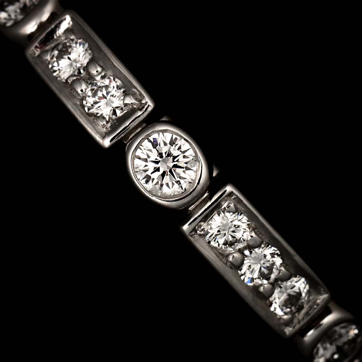 Diamond Ring 18K WG 750 size46 3.75(US)