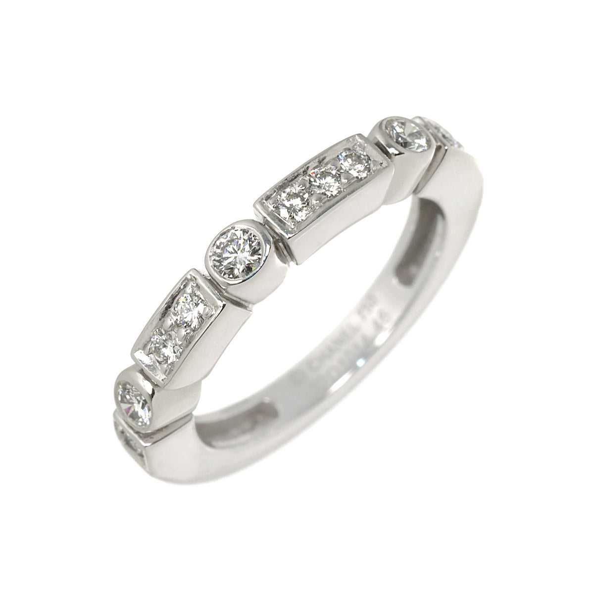 Diamond Ring 18K WG 750 size46 3.75(US)