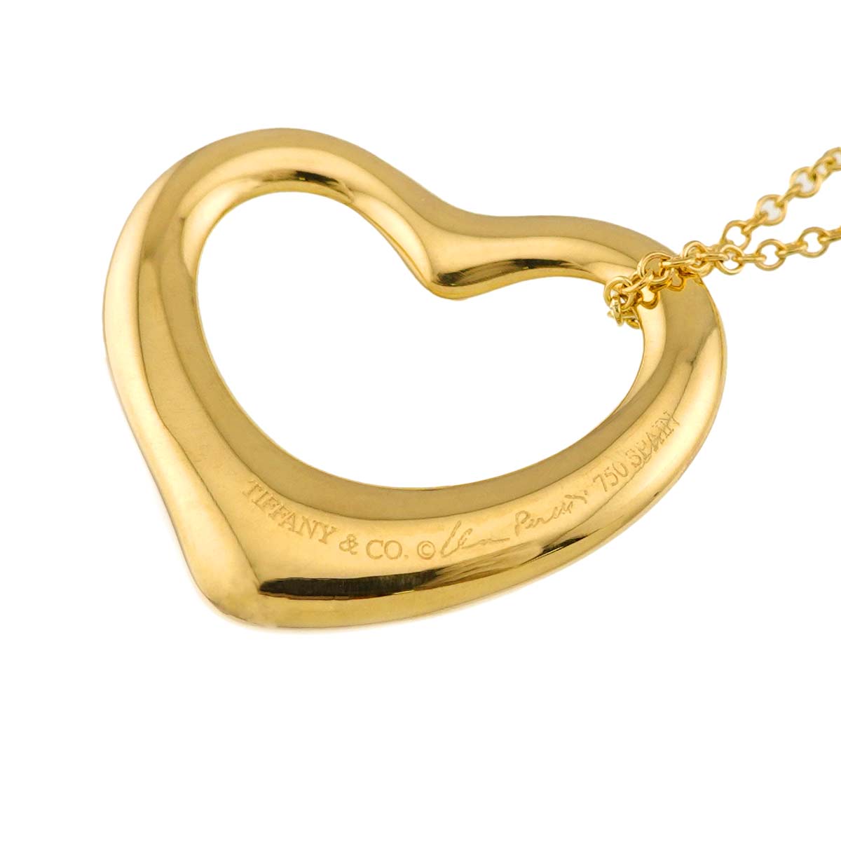 Open Heart Necklace 18K Yellow Gold 750