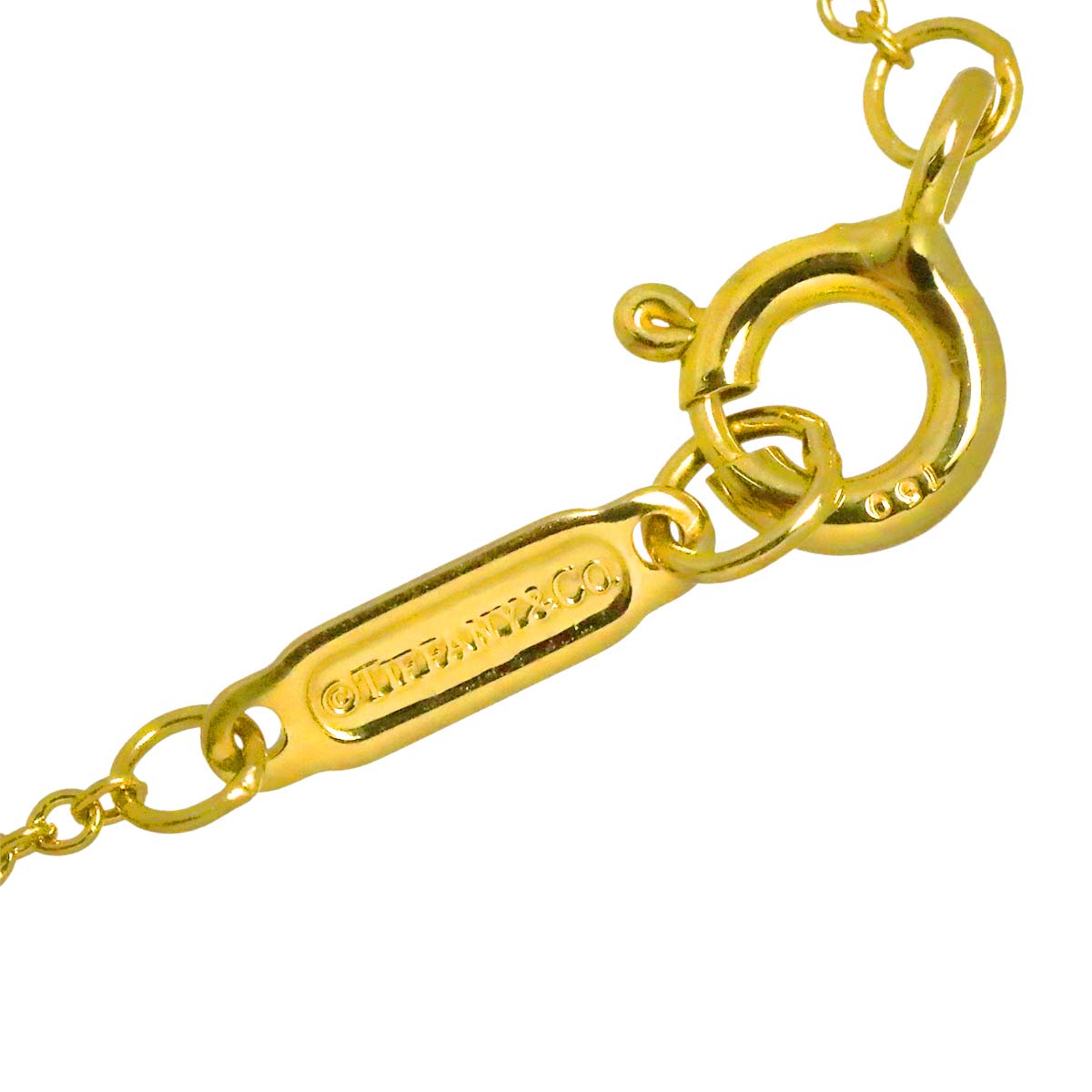 Puff Heart Drop Necklace 18K Yellow Gold 750