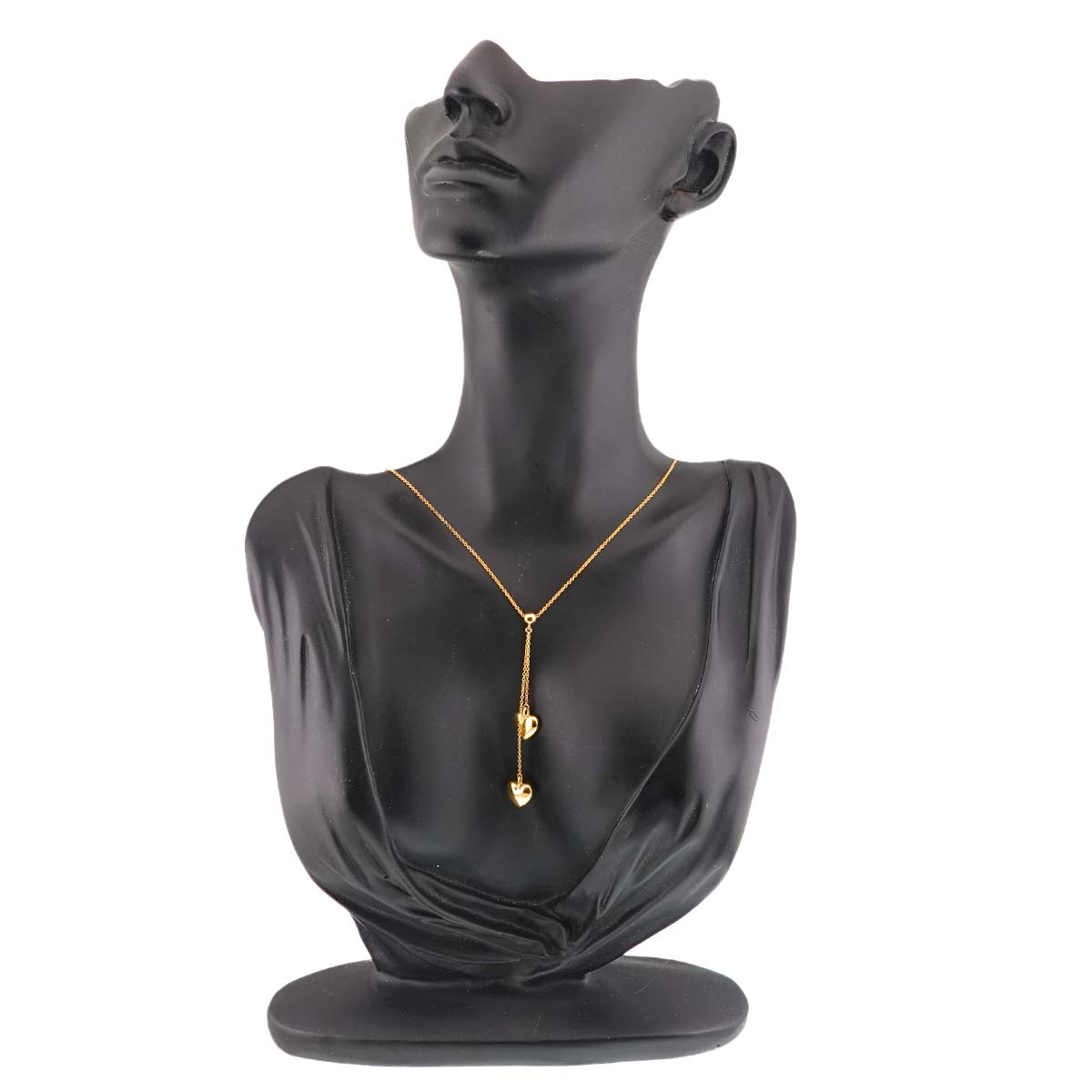 Puff Heart Drop Necklace 18K Yellow Gold 750