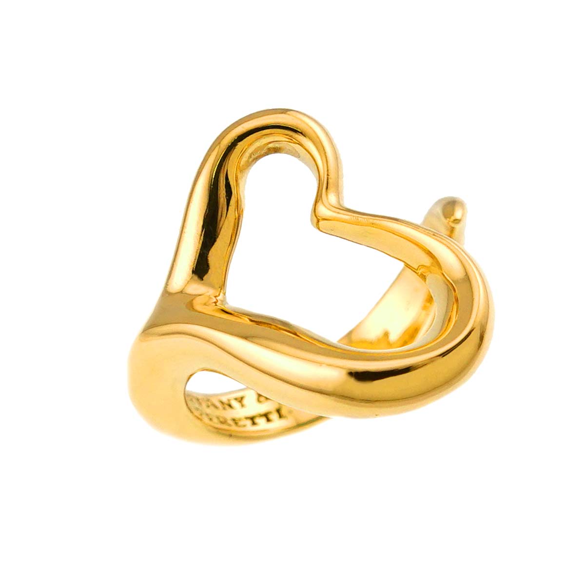 Open Heart Ring 18K YG 750 Size5.5-5.75(US)
