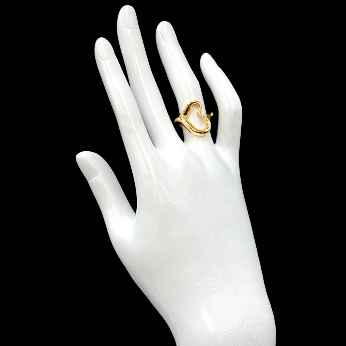 Open Heart Ring 18K YG 750 Size5.5-5.75(US)
