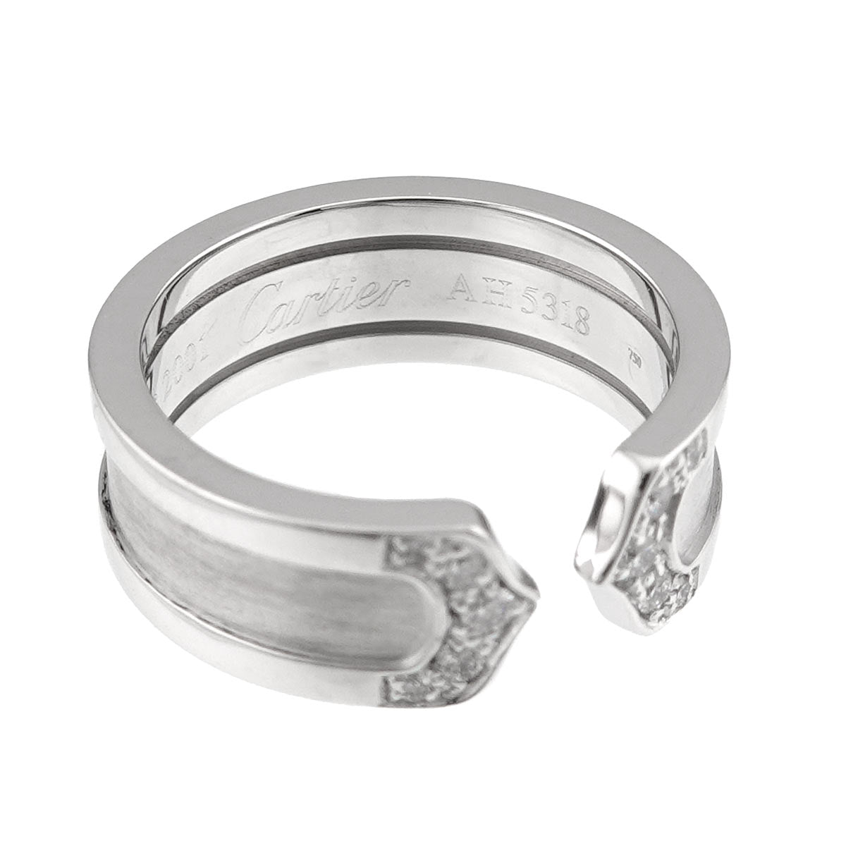 C2 Diamond SM Ring 18K WG 750 Size49 4.75-5(US)