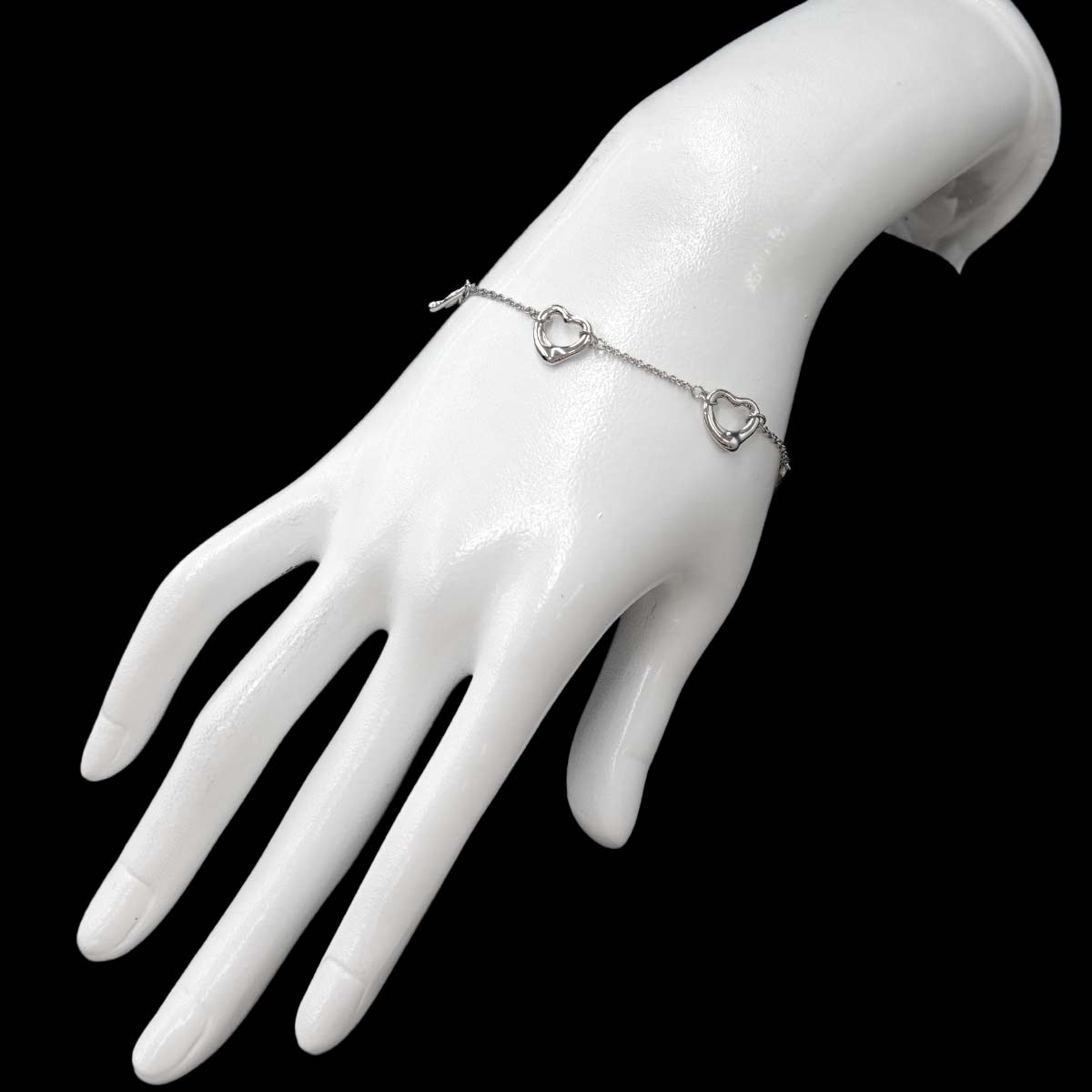 Open Heart 5P Bracelet Platinum