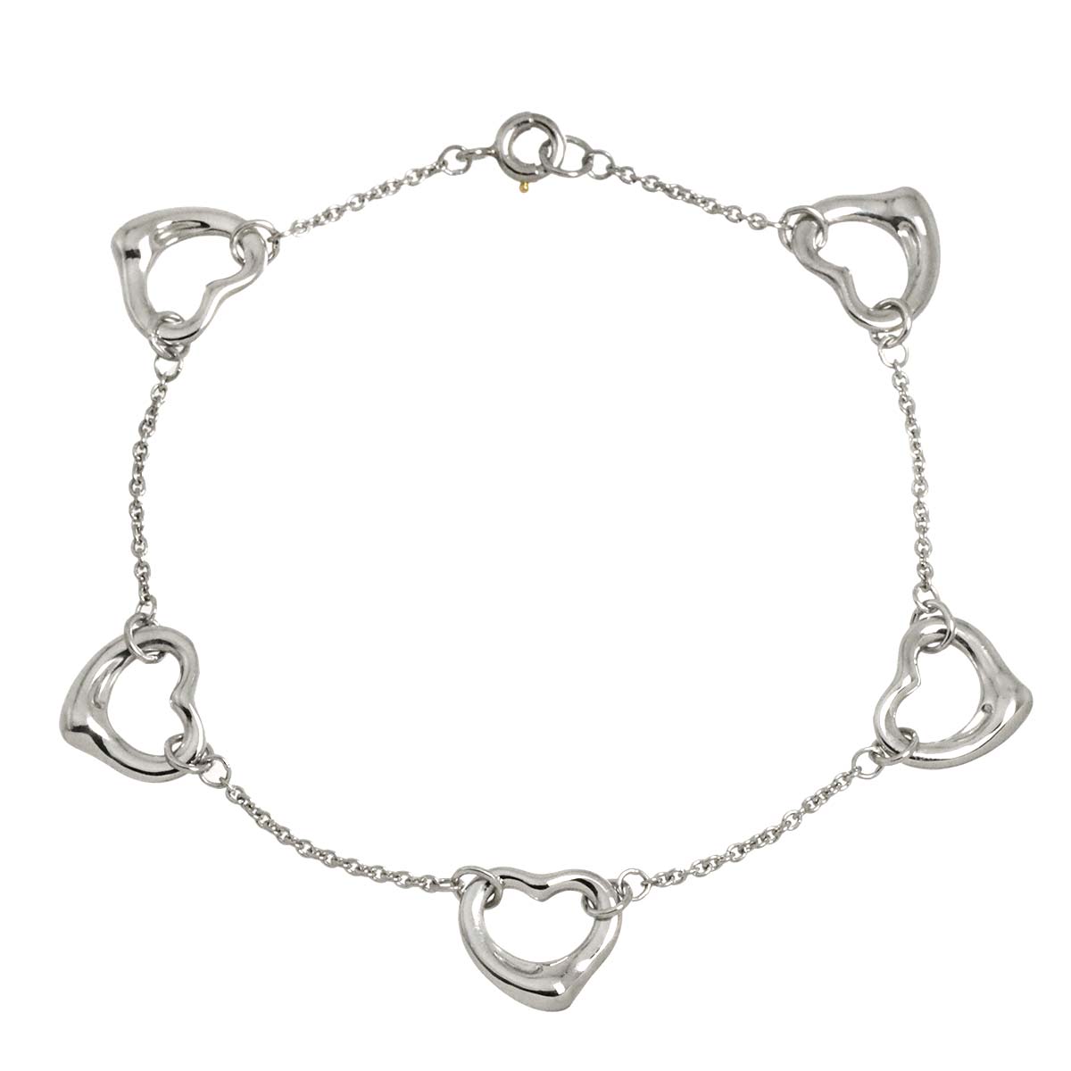 Open Heart 5P Bracelet Platinum