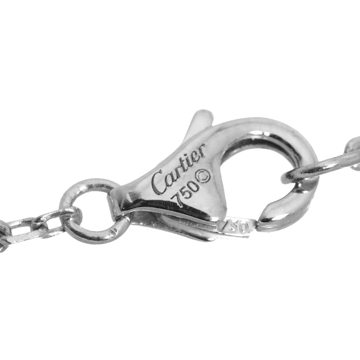C Heart Diamond Necklace 18K White Gold 750
