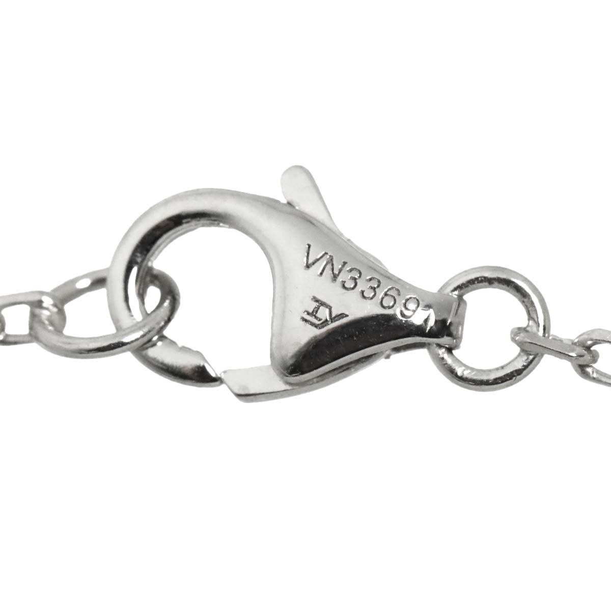 C Heart Diamond Necklace 18K White Gold 750