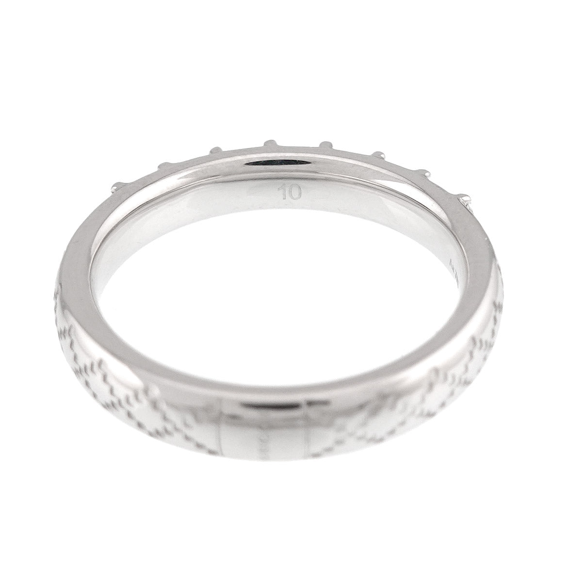 Ruby Sapphire Diamond Ring 18K White Gold 750 Size10 5.25(US)