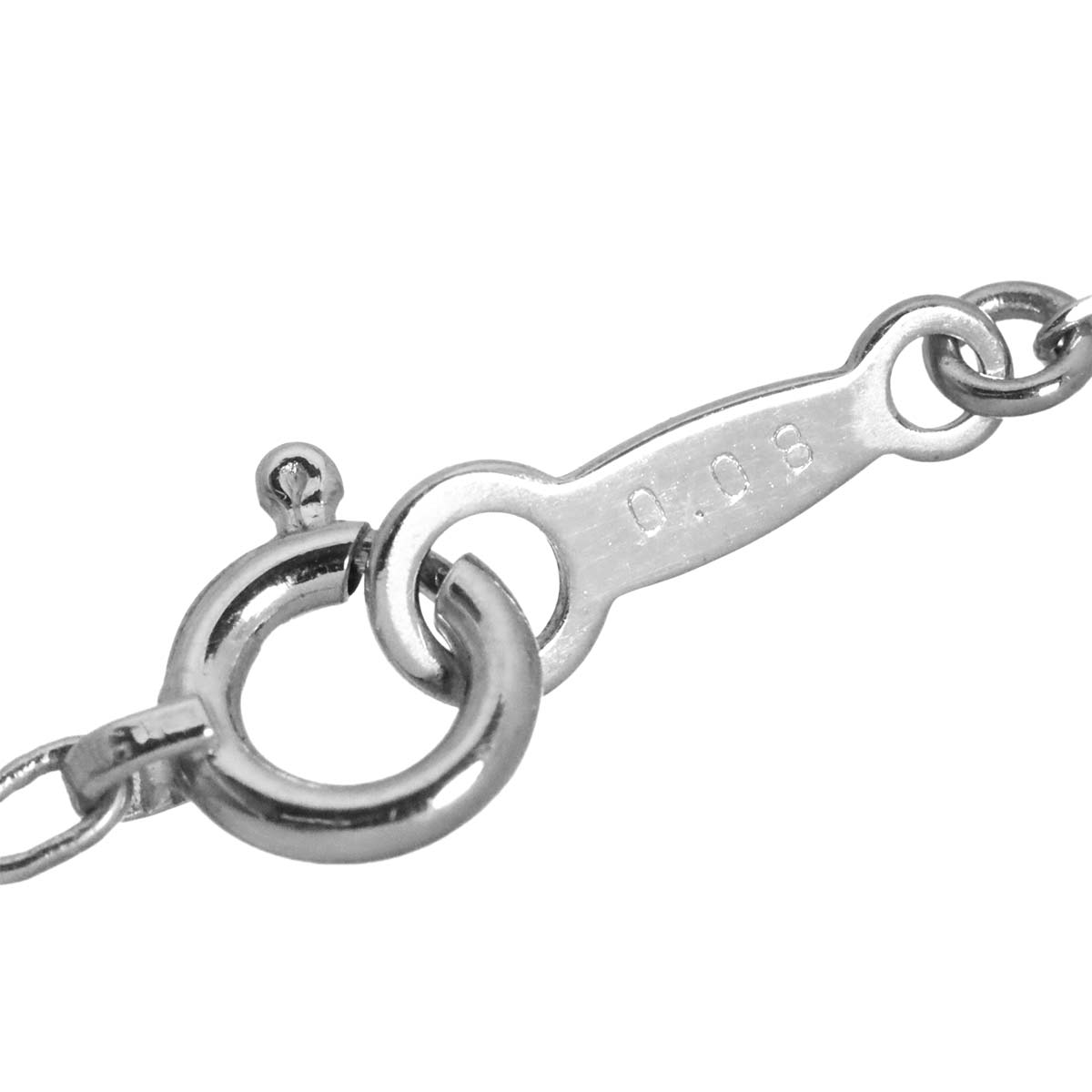 Diamond 0.08ct Necklace 18K White Gold 750