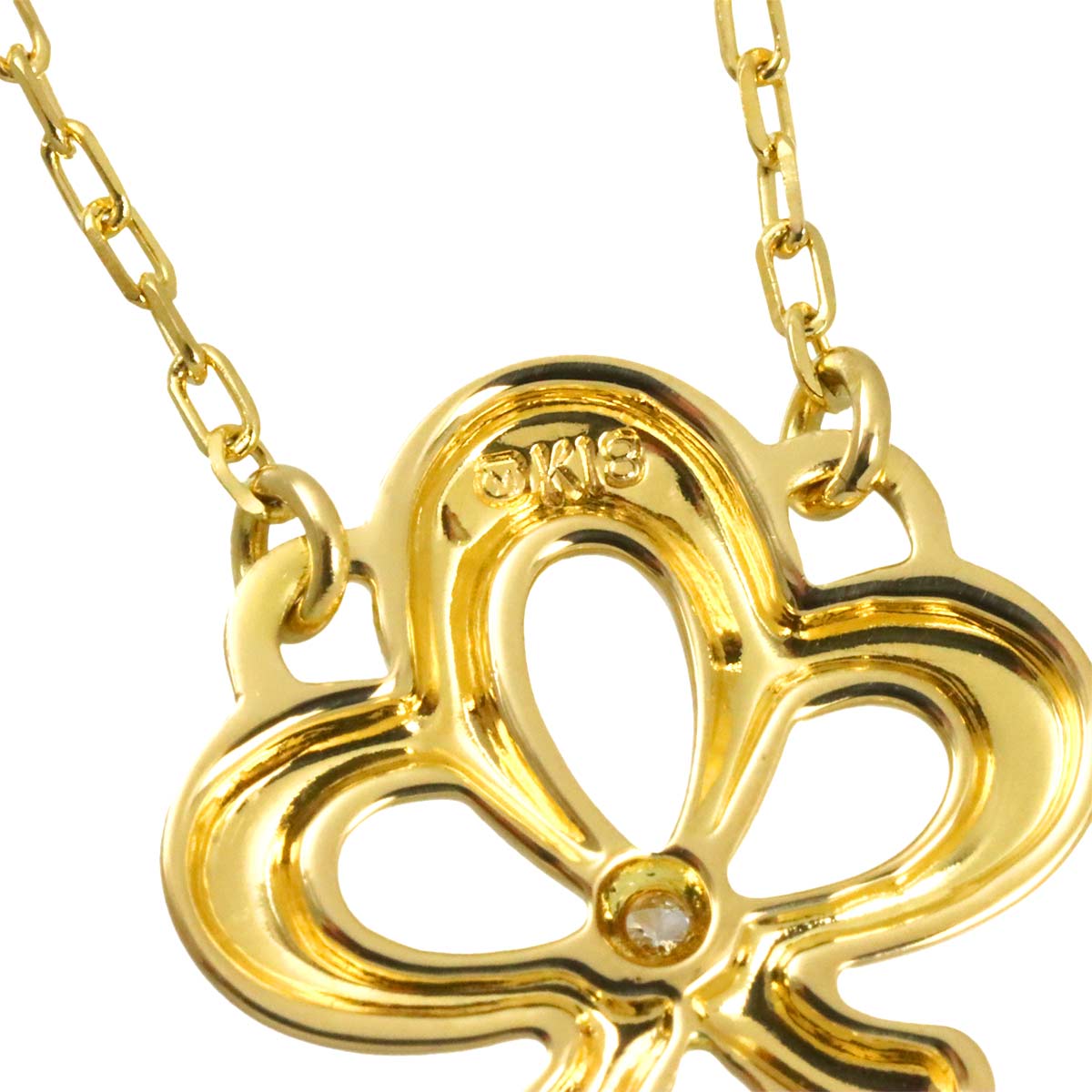 Akoya Pearl 5.5mm Diamond Necklace 18K Yellow Gold 750