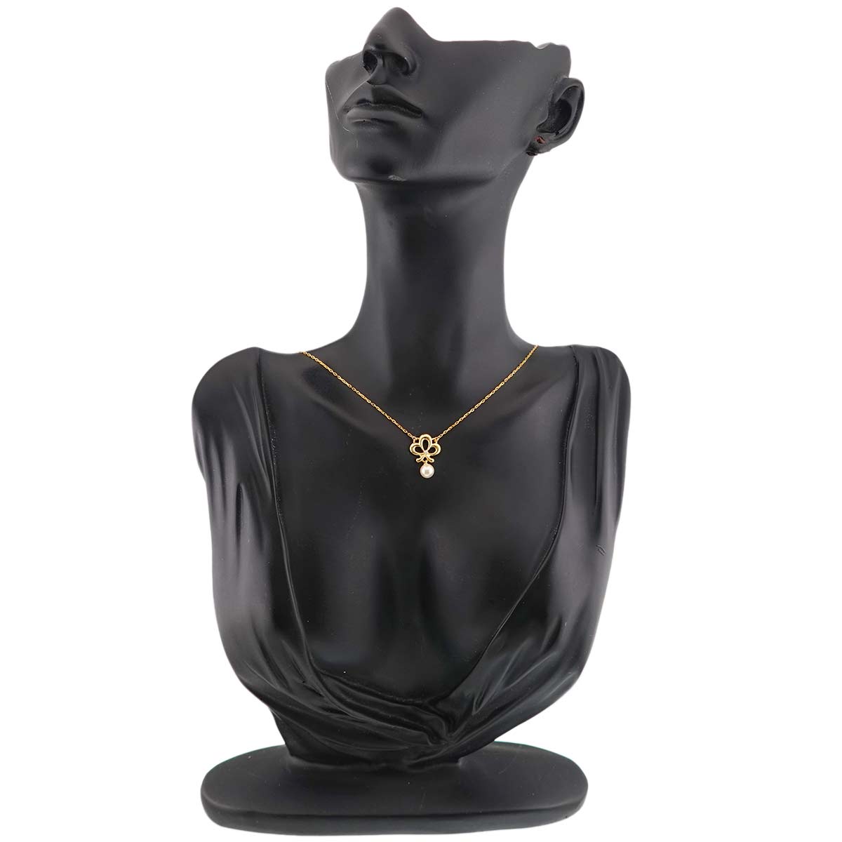 Akoya Pearl 5.5mm Diamond Necklace 18K Yellow Gold 750