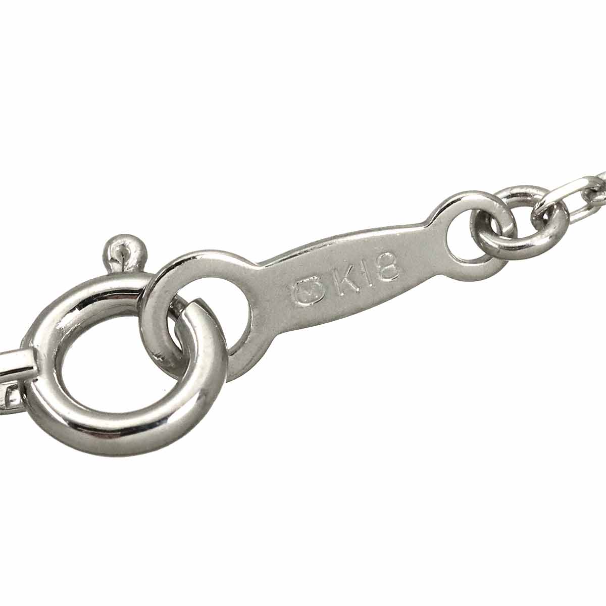 Diamond 0.31ct Cross Necklace 18K White Gold 750