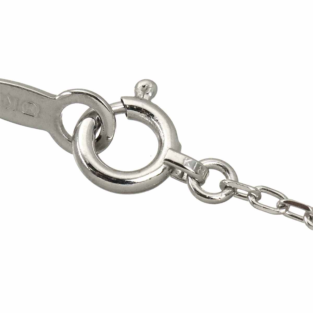 Diamond 0.31ct Cross Necklace 18K White Gold 750