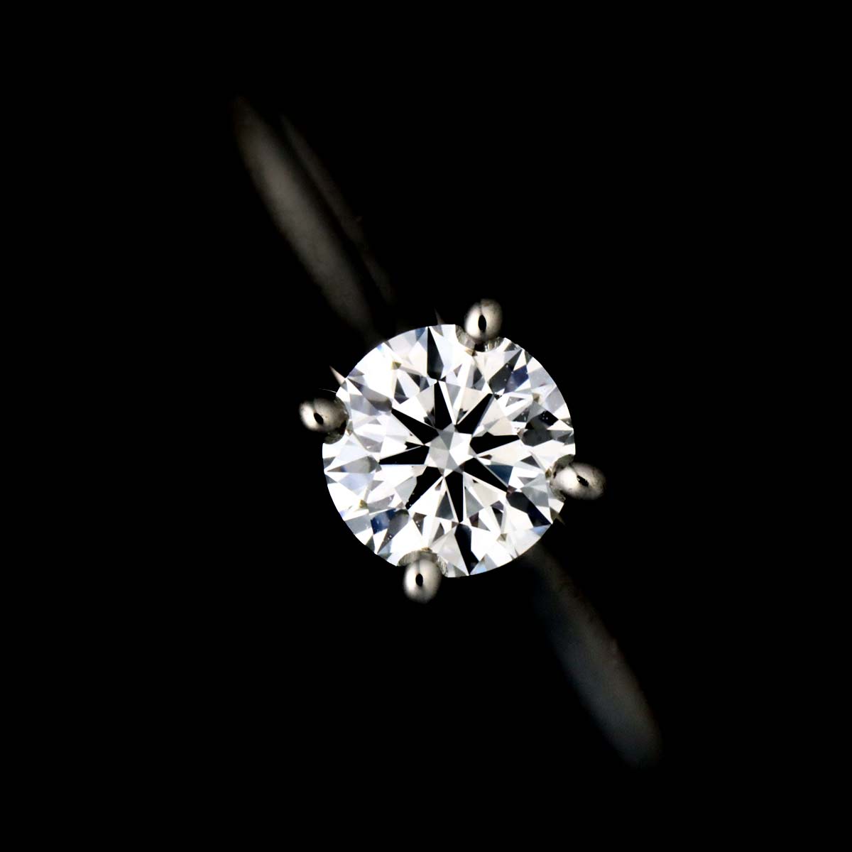 Diamond 0.30ct F/VVS2/3EX Ring Platinum size48 4.5(US)