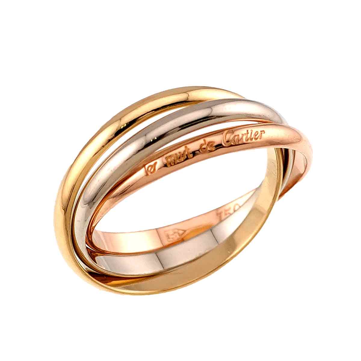 Trinity Ring 18K YG WG PG 750 Size49 4.75-5(US)