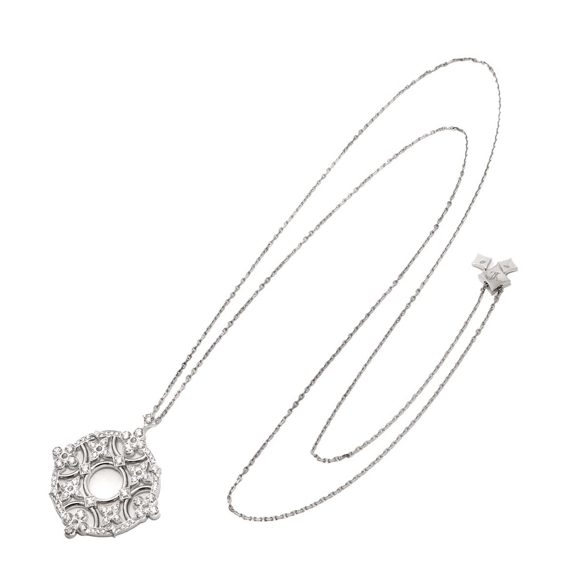 Dentelle Diamond Necklace 18K WG 750