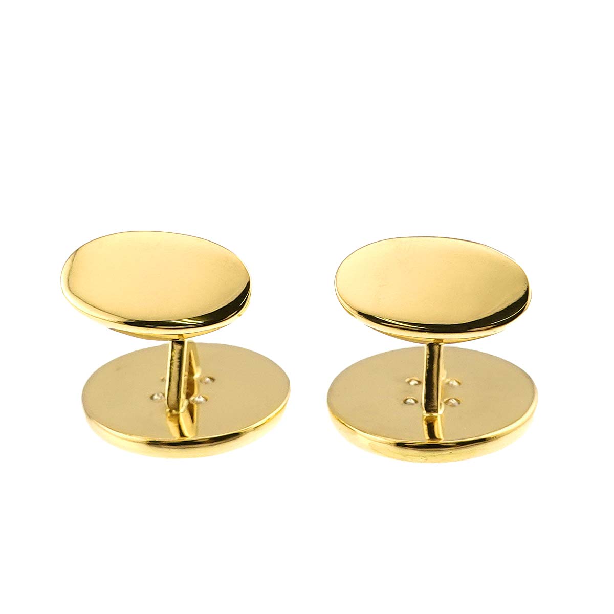 Diamond cuff links 18K Yellow Gold 750