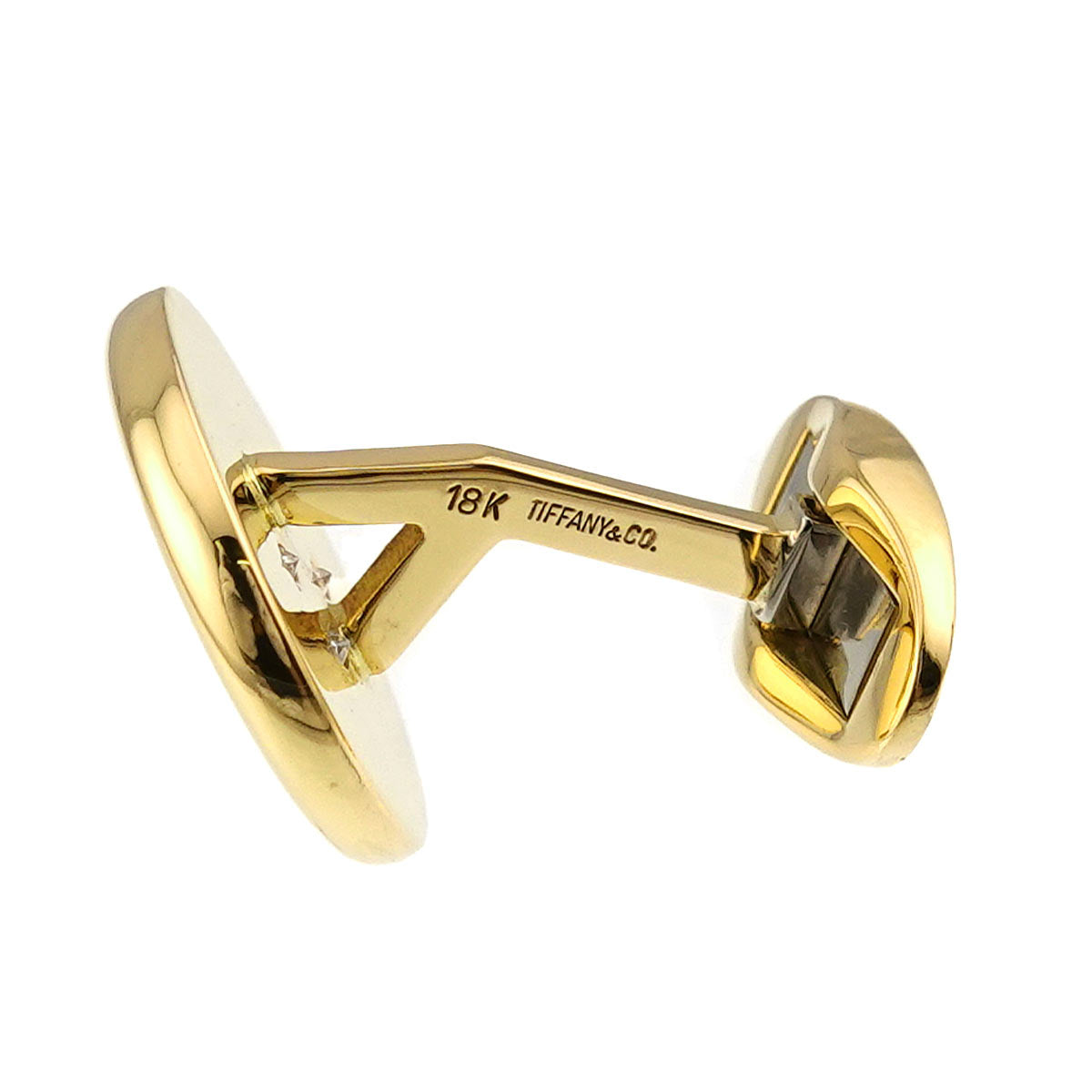 Diamond cuff links 18K Yellow Gold 750