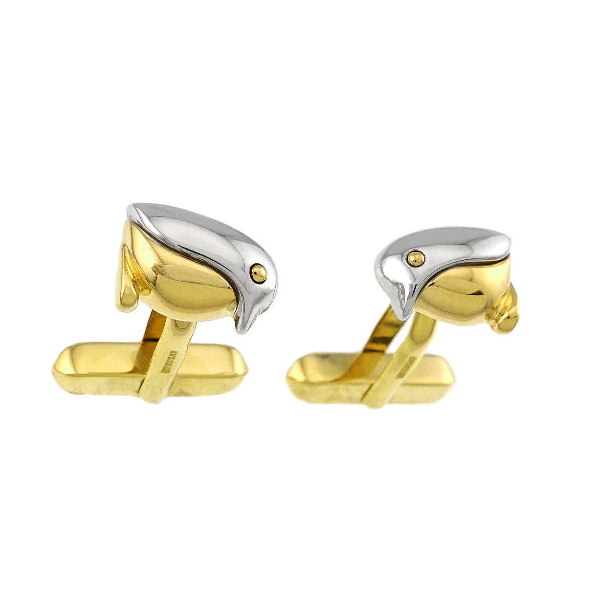 Cufflinks K18 Yellow White Gold 750