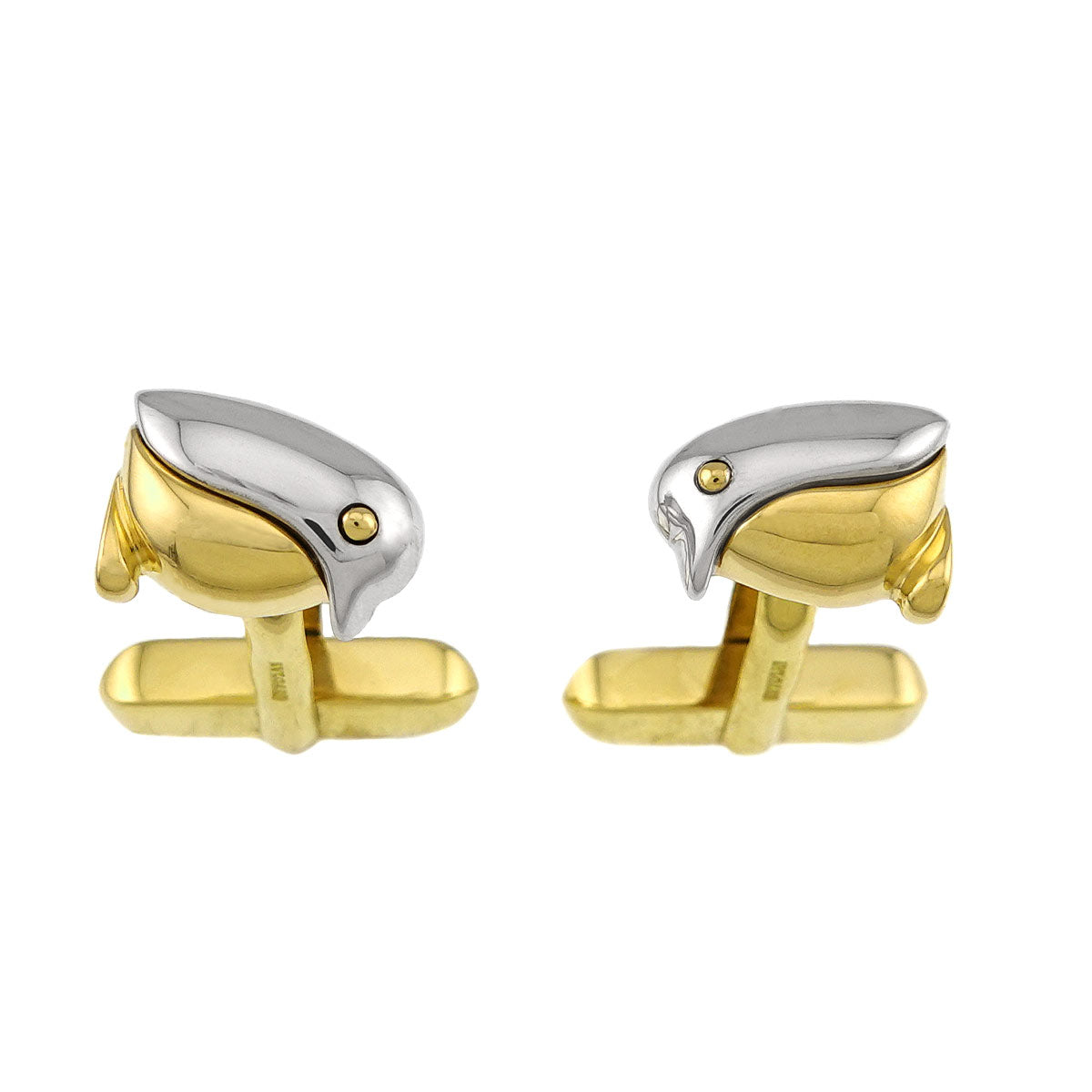 Cufflinks K18 Yellow White Gold 750