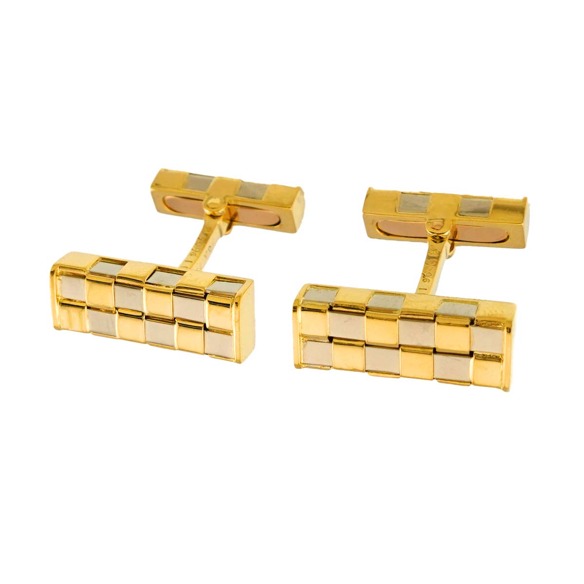 Cuff Links 18K YG WG 750