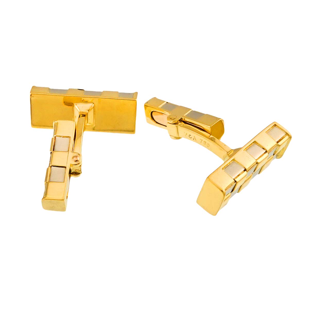 Cuff Links 18K YG WG 750
