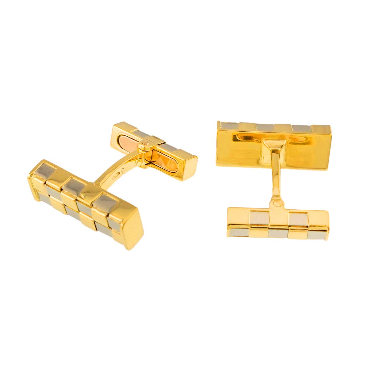 Cuff Links 18K YG WG 750