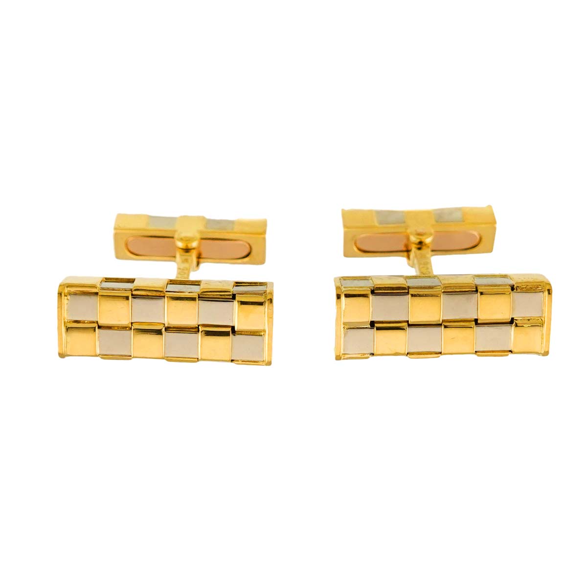Cuff Links 18K YG WG 750