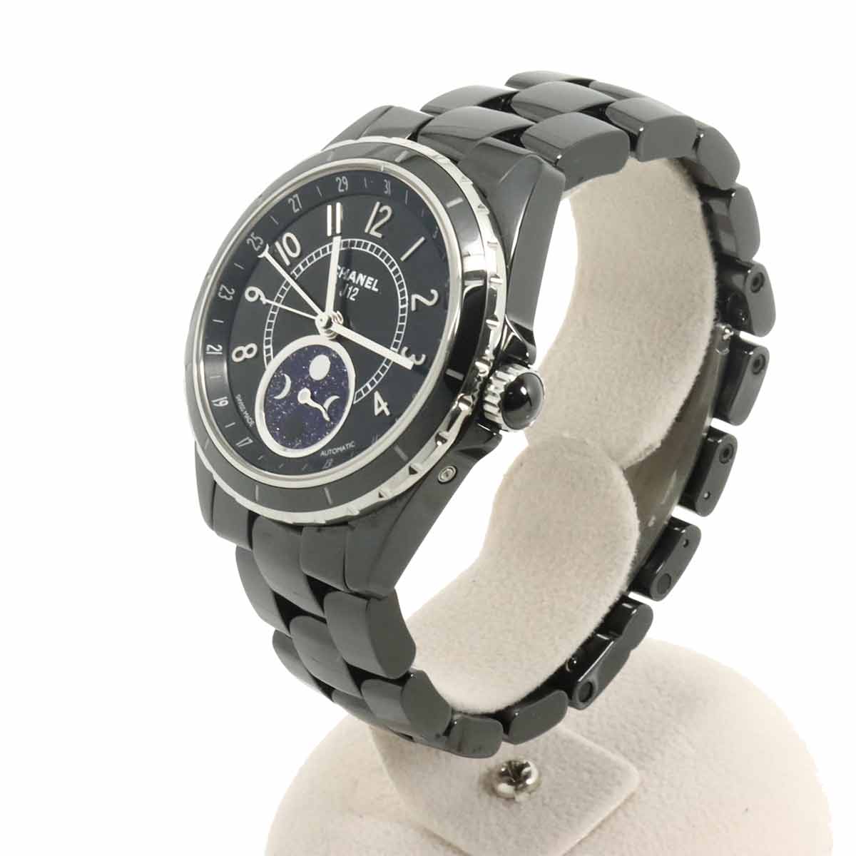 J12 Phase De Lune H3406 Moon phase Automatic Black Dial Mens
