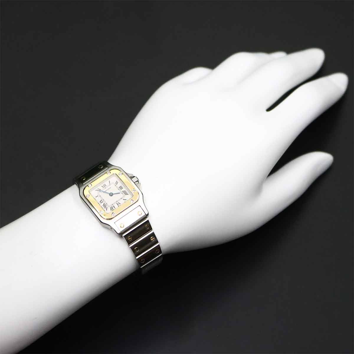Santos Galbee W20012C4 750 YG Cream Dial Ladies Watch