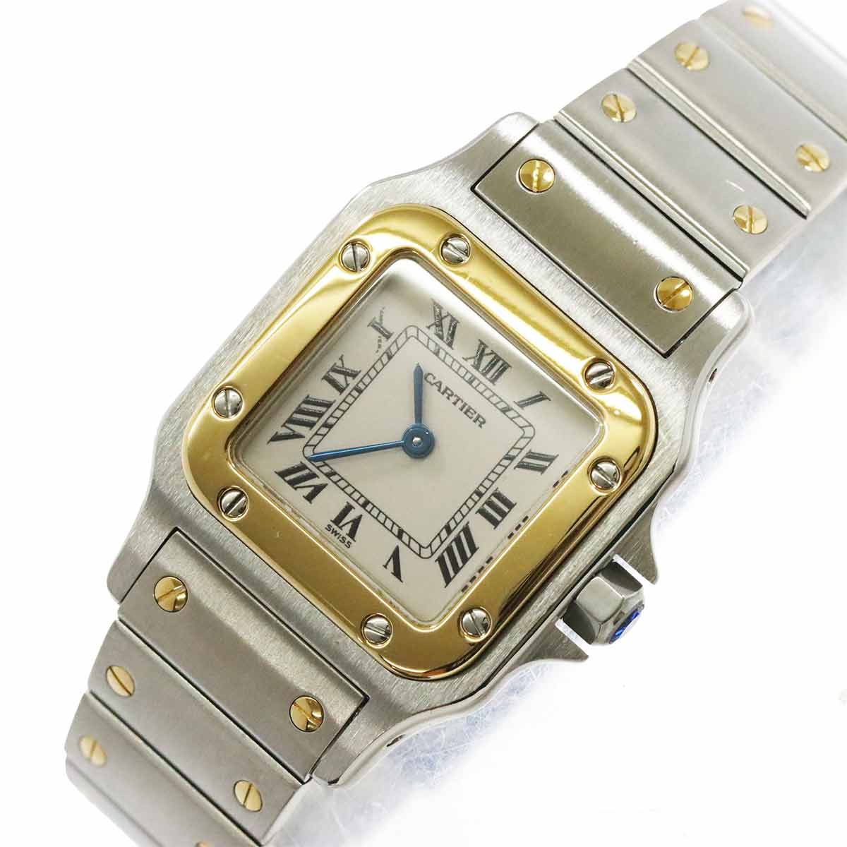 Santos Galbee W20012C4 750 YG Cream Dial Ladies Watch