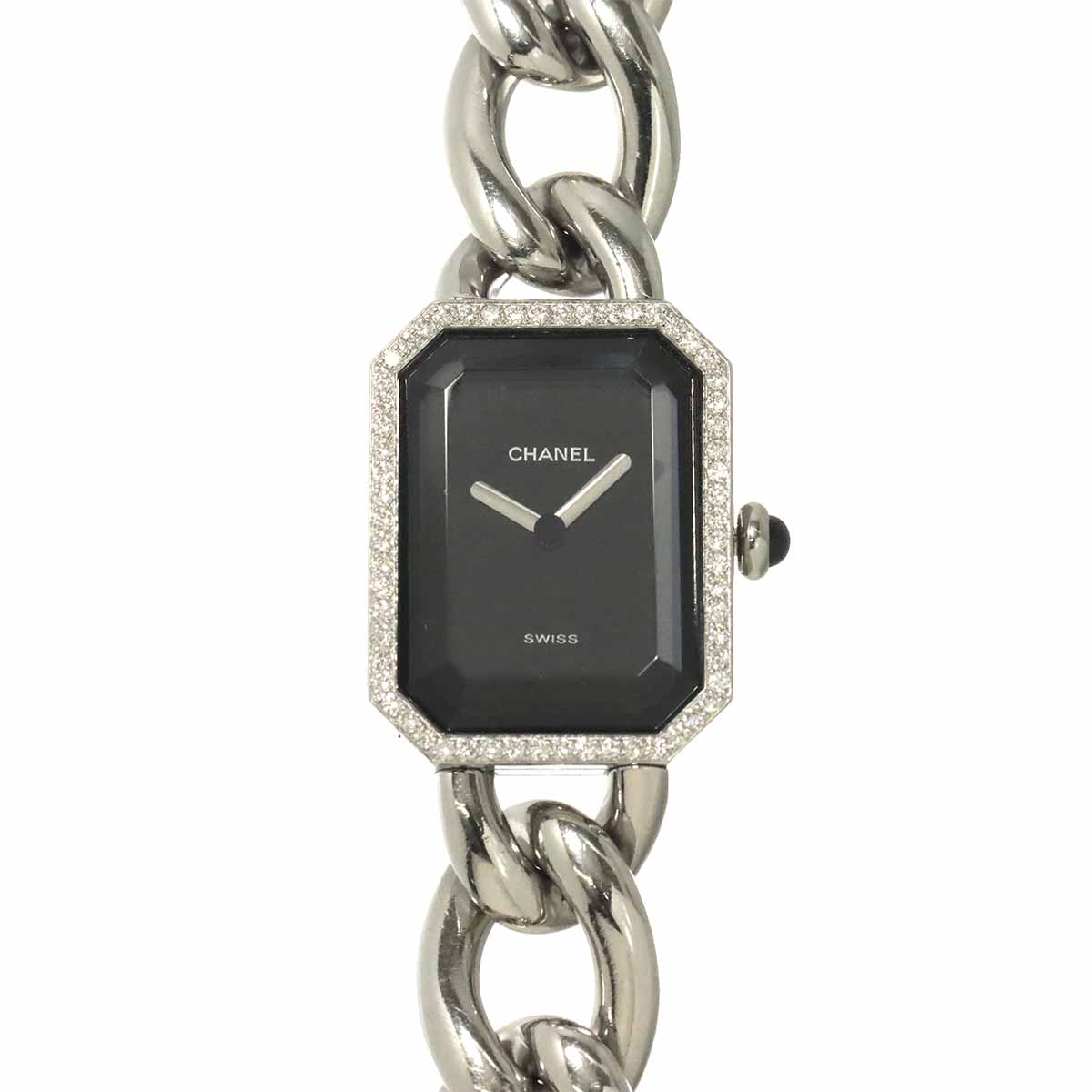 Premiere H0495 Diamond bezel Quartz Black Dial Ladies Watch